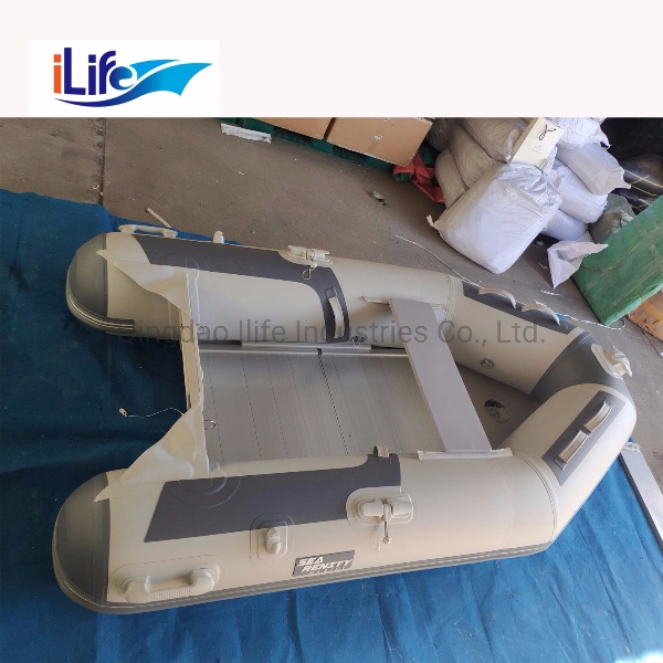 Ilife Il-L230 PVC/Hypalon Inflatable Rescue Fishing Rubber Boat with Aluminum/Drop Stitch Air/Plywood Floor with Outboard Motor