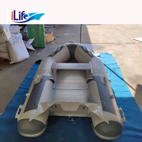 Ilife Il-L230 PVC/Hypalon Inflatable Rescue Fishing Rubber Boat with Aluminum/Drop Stitch Air/Plywood Floor with Outboard Motor